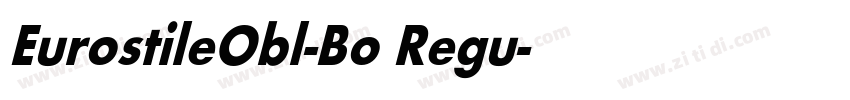EurostileObl-Bo Regu字体转换